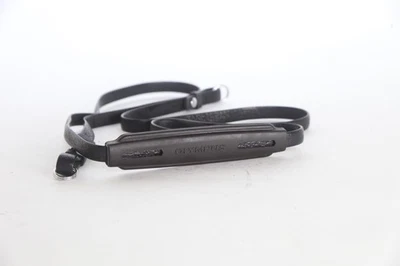 Vintage Olympus Black Leather Camera Strap For Film Camera OM1 OM2 OM4 etc - Image 1 of 4