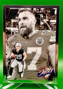 2024 Panini Zenith Idols Travis Kelce And Brock Bowers #7 (RC) Las Vegas Raiders - Picture 1 of 2