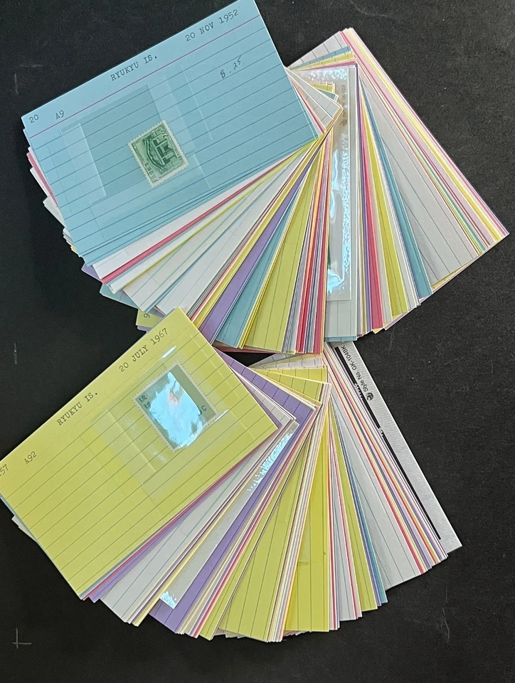 Ryukyu Island Stamp Collection Dealer Cards $120 CV Mint & Used ZAYIX - Image 1 of 4