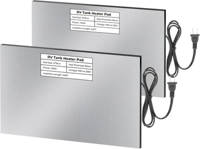 Almohadilla térmica para tanque de autocaravana, tanque de retención anticongelante con termostato, 120 V 12" × 18" Hea Foto 1 de 4