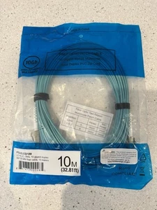 FCLCLCQ10M - LC to LC, OM3, 10 gigabit duplex 50/125m fibre cable 10 meters - Afbeelding 1 van 3