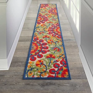 Lanikai Floral Indoor/ Outdoor Area Rug by Havenside Home Red/Multi 2'3" x 10' - Picture 1 of 5