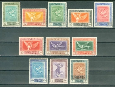 ESPAÑA 1930 - EDIFIL 517*/526* - 530* - QUINTA DE GOYA - CORREO AÉREO - MH - Imagen 1 de 2