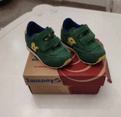 SNEAKEARS SAUCONY BABY JAZZ HL  VERDE E GIALLA DA BIMBO - Immagine 1 di 4