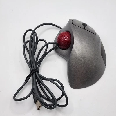 Logitech TrackMan Wheel Mouse USB Optical Trackball Mouse T-BB18 Tested Works  - Image 1 of 4