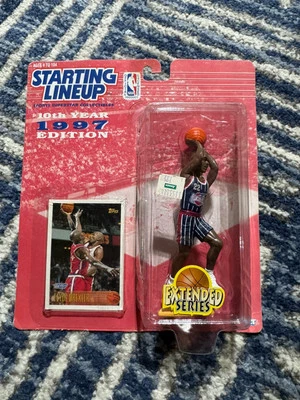 Figura Clyde Drexler 1997 Houston Rockets alineación inicial SLU NBA NUEVO EN CAJA DESLIZAMIENTO Foto 1 de 2