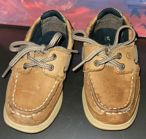 Sperry Top Slider Brown Boat Shoe Loafers Size 8 - Picture 1 of 8