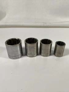 Vintage BON-E-CON ZA 1 1/14" 1 1/8” 1” 3/4” Sockets 1/2" Drive 12 Point USA - Picture 1 of 17