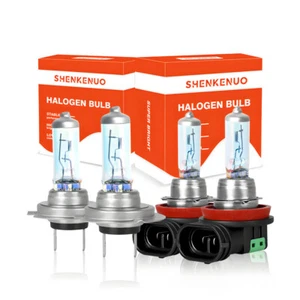 For 2006 2007 Suzuki GSXR600 GSXR750 Halogen Headlight Bulb H7+H11 High Low Beam - Picture 1 of 29