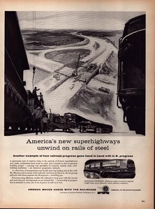 1958 Association of American Railroads Print Ad Train Trailers on Freight Cars - Picture 1 of 1