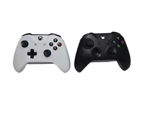 Lot of 2X Microsoft Xbox One Wireless Controller Black & White Model 1708 - Picture 1 of 7
