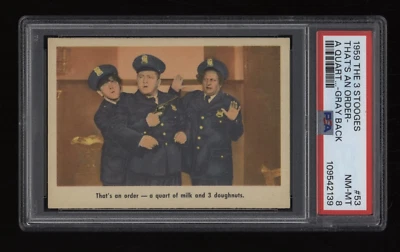 1959 That's An Order PSA 8 Fleer Three Stooges Gray Back #53 POP5 Only 1 Higher - Image 1 of 2