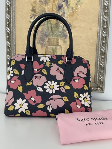Borsa piccola Kate Spade Road Trip floreale blu nuova con etichetta multi K6108