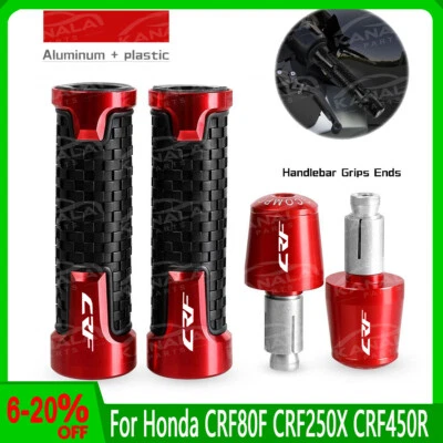 For Honda CRF80F CRF250X CRF450R Motorcycle Handlebar Grips Handl Grips End Plug - Imagem 1 de 4