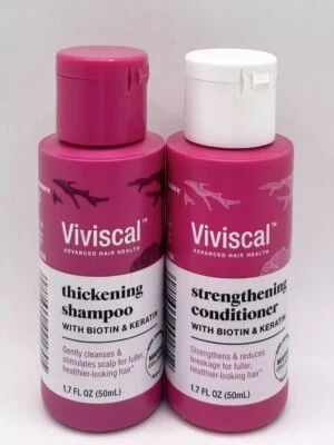 Viviscal Thickening Shampoo & Strengthening Conditioner travel sizes 1.7 oz each - Image 1 of 2