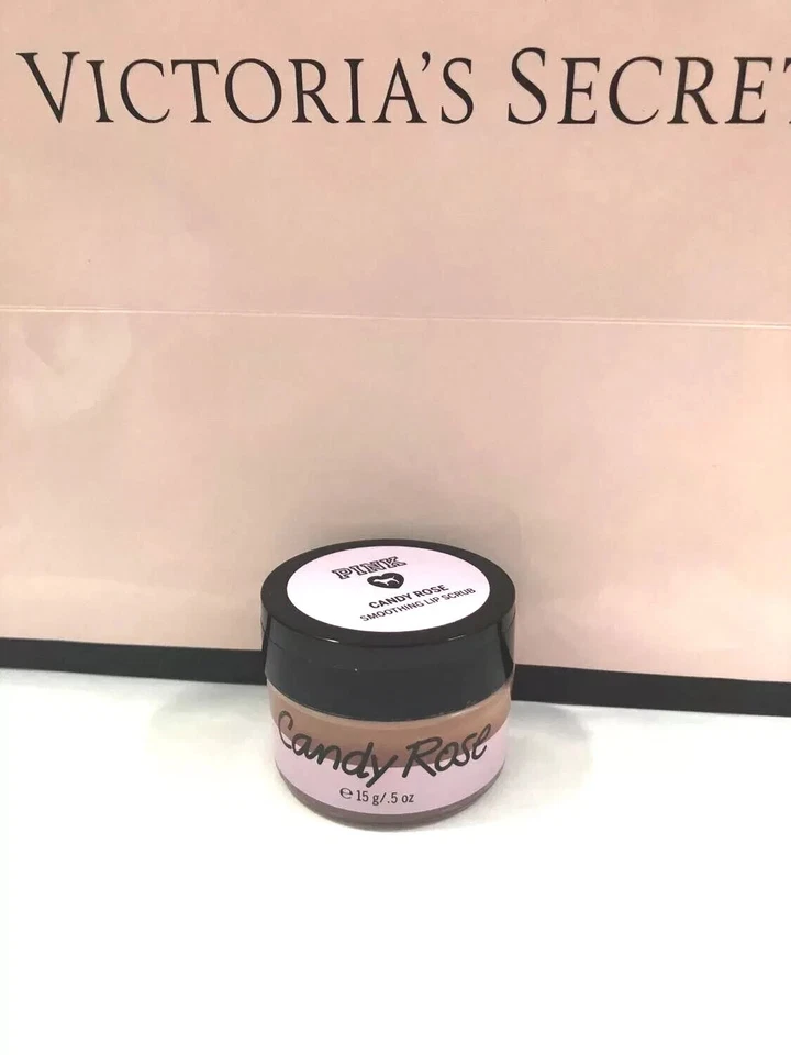 НОВЫЙ скраб для губ Victoria's Secret Pink Candy Rose разглаживающий 0,5 унции/15 г - Изображение 1 из 1