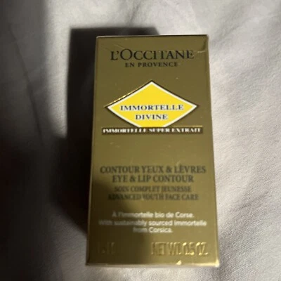 L'Occitane Immortelle Divine Eye & Lip Contour 0.5oz / 15mL Sealed Free Shipping - Image 1 of 4