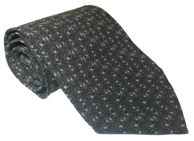 Giorgio Armani Men's Short Wide Silk Necktie Brown 55" x 3.875" - Image 1 of 4