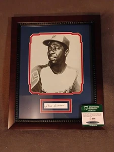 Hank Aaron Autograph Signed Index Framed 16" x 13" Matted SGC Authenticated HOF - Picture 1 of 4