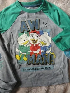 Size 5/6 Duck Tails Huey Dewey + Louie 2 Piece Pajama Set Disney NWT - Picture 1 of 3