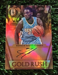 2014-15 Panini Gold Standard Gold Rush KENNETH FARIED ON AUTO #ED 199/199 1/1 - Picture 1 of 4