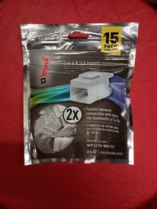 LEGRAND Cat6 RJ45 Keystone 15 Pack White On-Q Professional WP3476-WH-V15 - Afbeelding 1 van 2