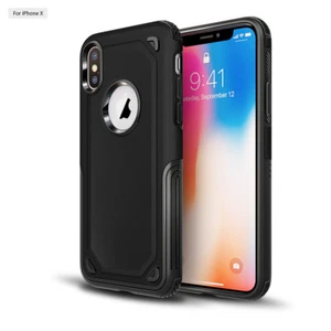 Apple iPhone X Tank Case Black - Picture 1 of 5
