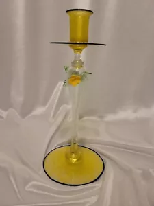 Venezianische Kunst Glas Kerzenhalter - Bild 1 von 5