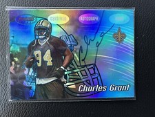 2002 Bowman's Best Blue #127 Charles Grant Auto 208/399 Saints Rookie