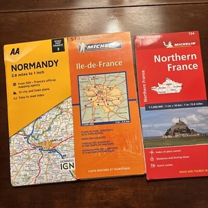 Lot Of Maps of France & Normandy Michelin Great Condition - Picture 1 of 2