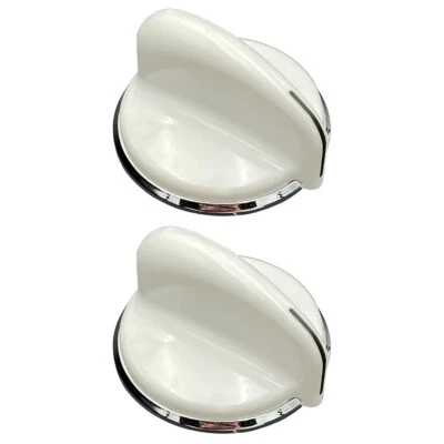 (2) Botão de lavadora para GE 175D3296P001 botão branco prata - NOVO - Imagem 1 de 4