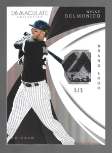 Nicky Delmonico 2018 Panini Immaculate Collection Memorabilia Brand Logo 5/5 🤑 - Picture 1 of 5