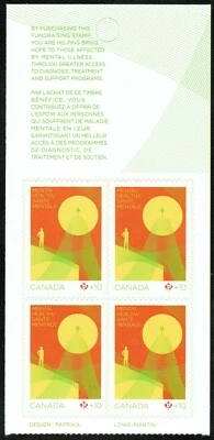 Canada sc#B16 Mental Health 2010, Block of 4 from Booklet Bk434, Mint-NH - Image 1 of 2