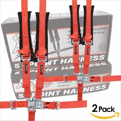 (Rojo) Par de arneses de 5 puntos Polaris RZR 170 570 800 900 Turbo 1000 Turbo S  Foto 1 de 4