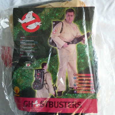 rubies Ghostbusters Costume With Inflatable Backpack Plus Size Adult 46-52 NEW - Image 1 of 4
