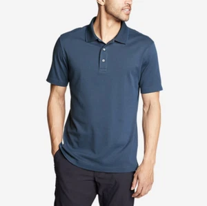 Camisa polo Eddie Bauer Voyager 2.0 manga corta algodón polvo índigo talla XL nueva con etiquetas - Imagen 1 de 9