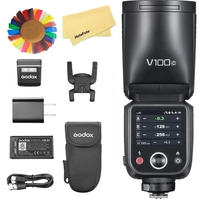 Godox V100C 100Ws 2.4G TTL1/8000 HSS Flashes for Canon Camera Flash Speedlight - Image 1 of 4