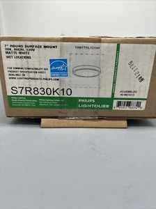 Philips Lightolier S7R830K10 7” Round Surface Mount Matte White Wet Locations