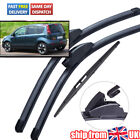 3x For Nissan Note E11 1.5 06-13 Front & Rear Wiper Blades Windscreen Wipers UK