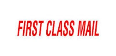 FIRST CLASS MAIL - Trodat Ultimark Stock Message Pre-Inked Stamp - Image 1 of 2
