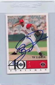 2003 Upper Deck 40 Man #17 Ben Weber Angels Signed Auto *G9272