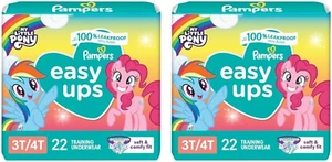 Pampers Easy Ups Boys & Girls Training Pants 3T-4T 22 Count (Pack of 2) - Picture 1 of 12