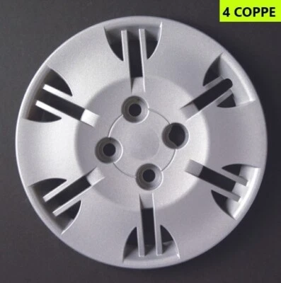 COPRICERCHI COPPE RUOTA DM "13" KIT 4 PEZZI PER FIAT PANDA DAL 2003 AL 2011 - Immagine 1 di 2