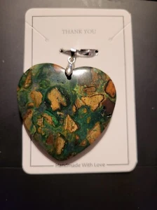 ~  Beautiful Ghost Eye Jasper Pendant Healing Stone Wicca Pagan 2" - Picture 1 of 1