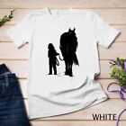Kids Funny Gift for Girls with Horses - Cute Horse with Child Unisex T-shirt