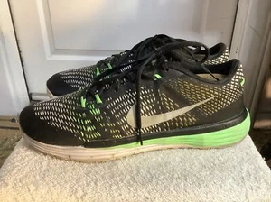 Nike Lunar Caldra Shoes Men’s 10 Black Oreo Green Mint Running 803879-013 - Picture 1 of 9