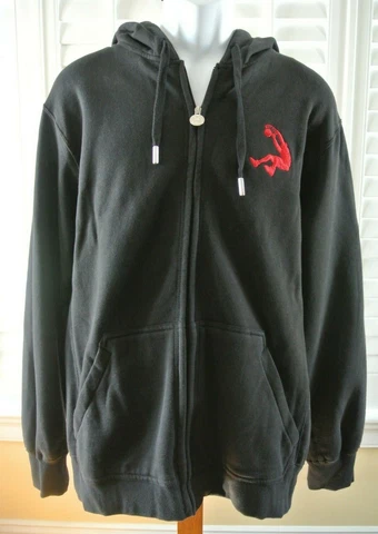 VTG Shaquille O'neal Sweatshirt Shaq Size M Hoodie Full Zipper Black Long sleeve Cover