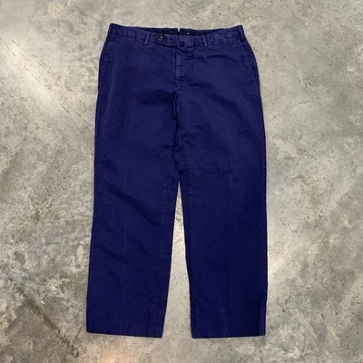 Pantalones Chinolino Incotex 36x27 Azul Lino Calce Recto Chino Slowear Para Hombre’s Foto 1 de 4