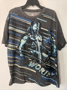 Marvel Thor Front AOP Worthy Tee Mens XL - Picture 1 of 6