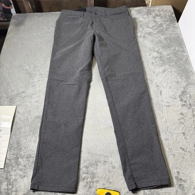 Pantalones Lululemon Para Hombre 33 Gris Brezo ABC Calce Clásico 33x31.5 Lona LM5A91S Foto 1 de 4